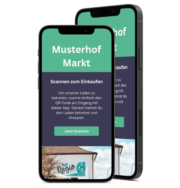 Abbildung der Store-App Startseite auf einem Smartphone